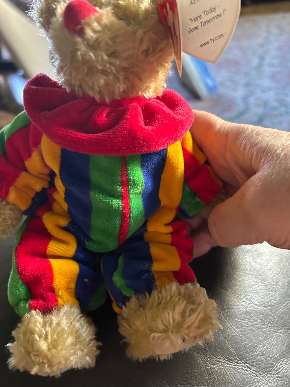 Ty Plush Bear Attic Treasures Rare Azelea with Multicolor Stripes